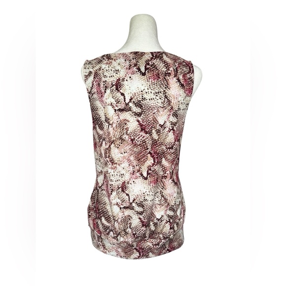 White House Black Market Sleeveless Snake Print Blouse - Picture 2 of 5